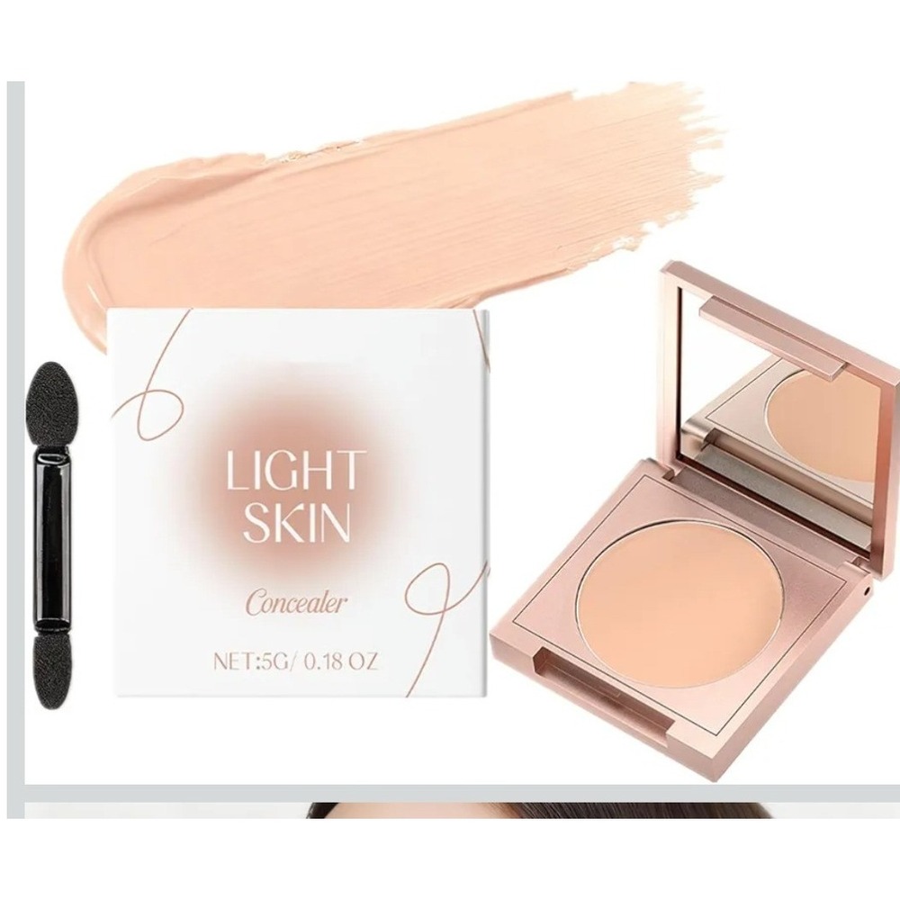 EELHOE Light Skin Concealer 5g 0.18oz with Brush Long Lasting Flawless Finish